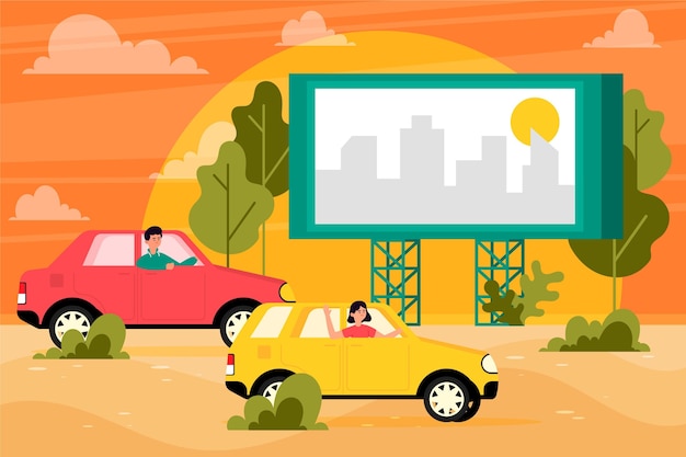 Concept De Cinéma Drive-in