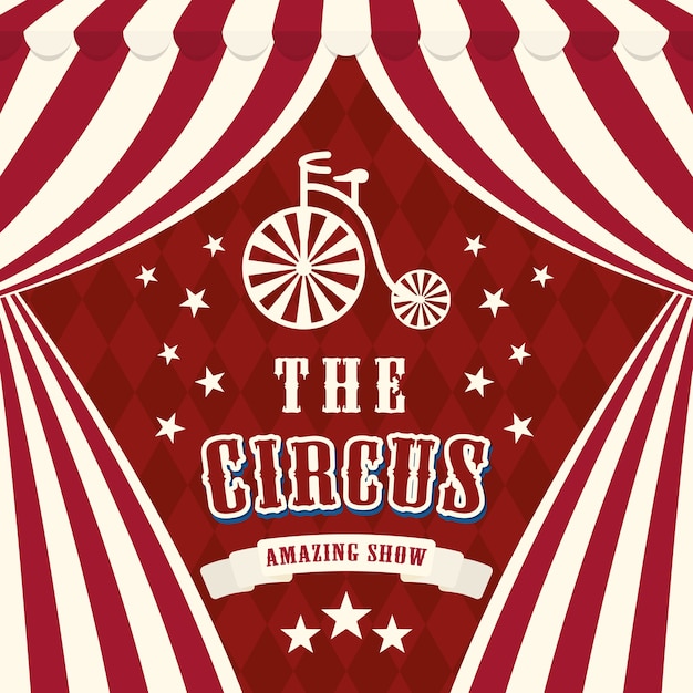 Concept de cirque avec la conception d'icône de carnaval, illustration vectorielle 10 eps graphique.