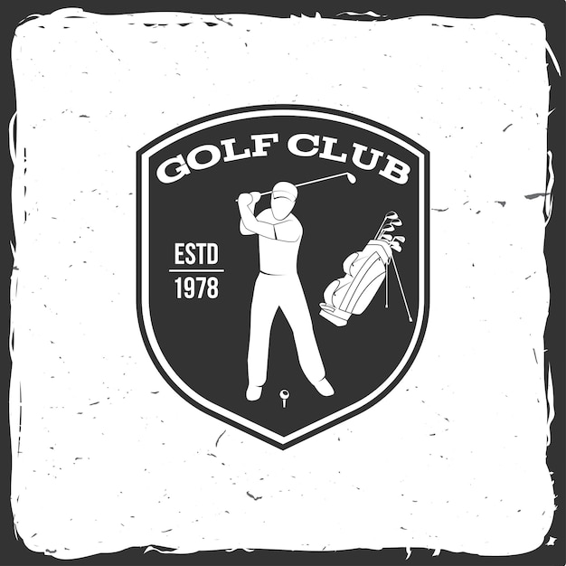 Concept De Club De Golf Avec Golfeur Et Sac