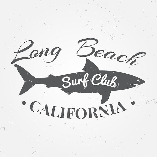 Concept De Club De Surf Insigne Rétro De Surf Vector Summer