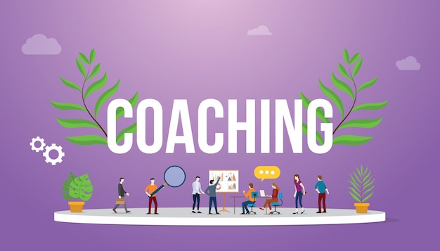 Concept De Coaching Avec Des Personnes Qui échangent Et Discutent