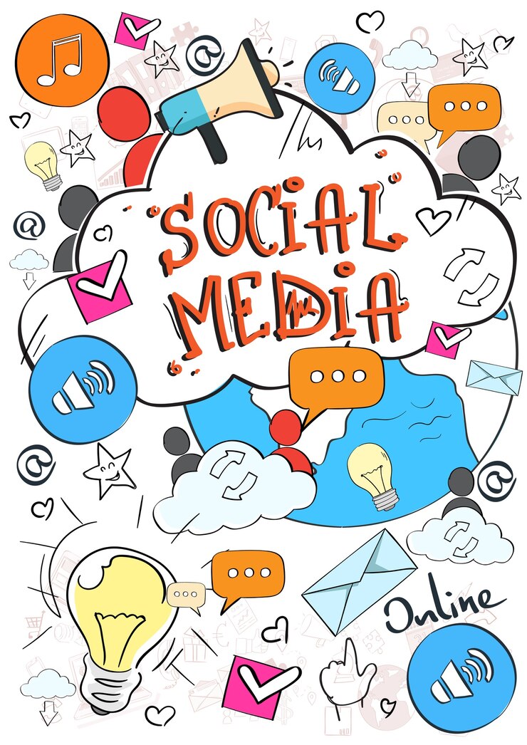 Concept de communication sur les médias sociaux