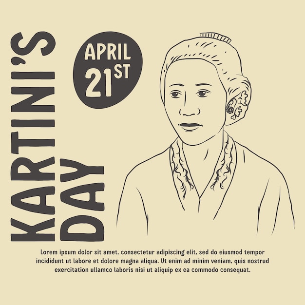 Concept De Conception D'affiche De La Journée De Kartini