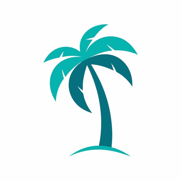concept de conception du logo du palmier à coco