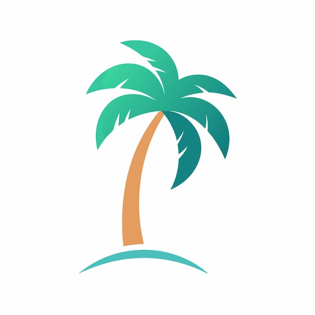 concept de conception du logo du palmier à coco