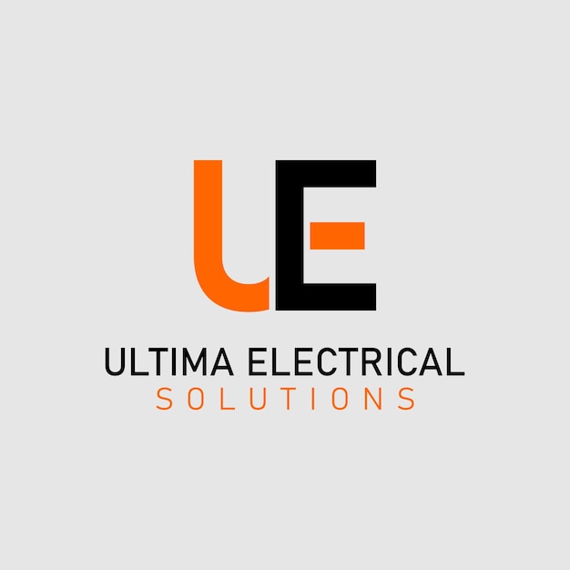 Le Concept De Conception Du Logo électrique Ue Ultima