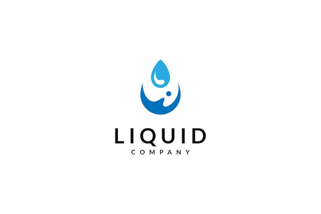 Vecteur concept de conception du logo de goutte d'eau vecteur plat