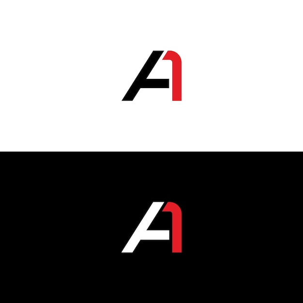 Concept de conception du logo vectoriel de la lettre initiale A1