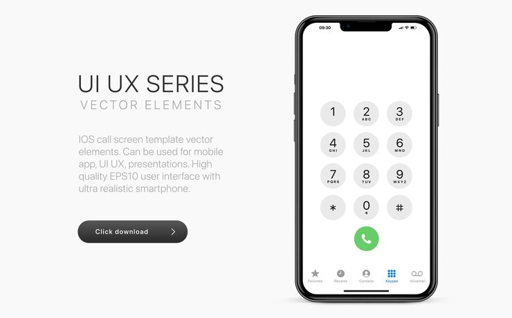 Vecteur concept de conception d'écran d'appel apple iphone ios avec arrière-plan flou réaliste entrant sortant