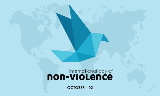 Concept De Conception D'illustration Vectorielle De La Journée Internationale De La Non-violence Observée Tous Les 2 Octobre