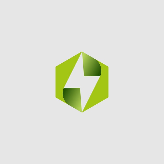 Concept de conception de logo d'électricité rechargeable