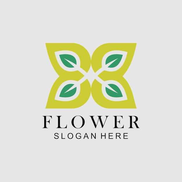 Concept De Conception De Logo De Fleur Moderne