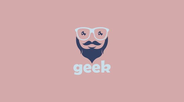 Concept de conception de logo Geek Modèle de logo Geek vectoriel dans un style de conception de couleur plate