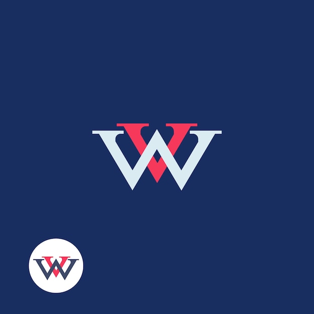 Concept De Conception De Logo Lettre Wv Wv