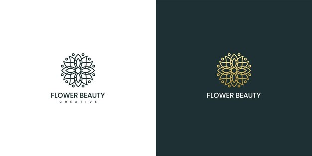 Concept De Conception De Logo De Luxe Modèle De Logo à Fleurs