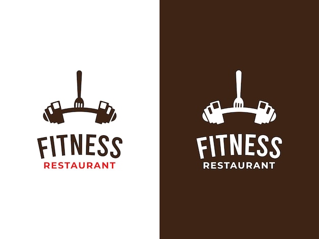 Concept De Conception De Logo De Nourriture Et De Gym