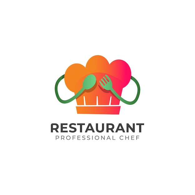 Vecteur concept de conception de logo de restaurant