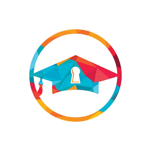 Concept de conception de logo de sécurité éducative