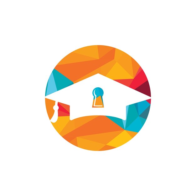 Concept de conception de logo de sécurité éducative