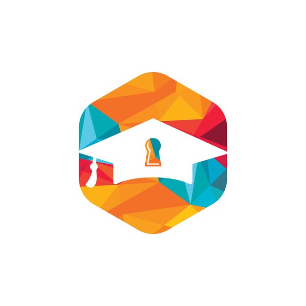Concept de conception de logo de sécurité éducative
