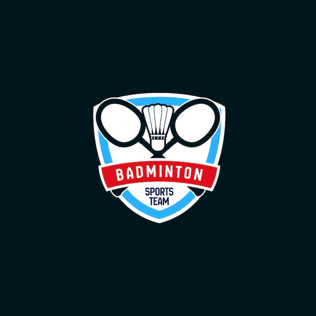 Concept De Conception De Logo De Sport Pour Le Sport De Badminton