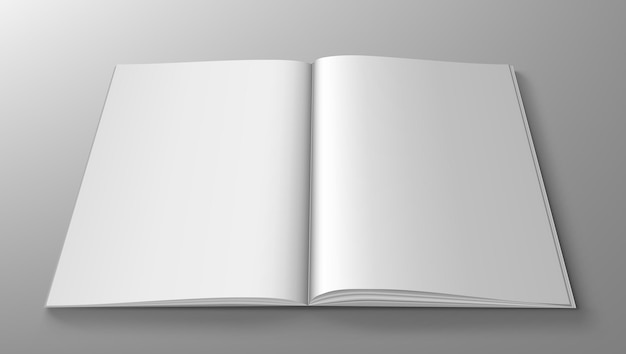 Concept de conception de magazine 3D Page blanche propre