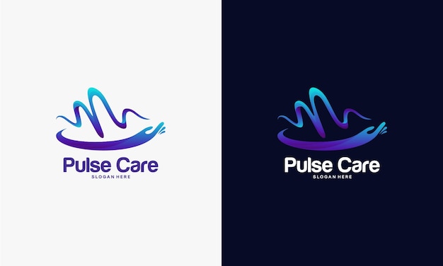Concept De Conceptions De Logo Pulse Care, Modèle De Logo De Santé, Vecteur De Modèle De Logo Pulse