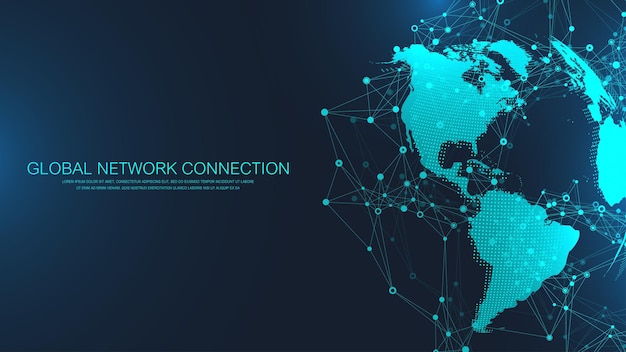 Concept de connexion au réseau mondial