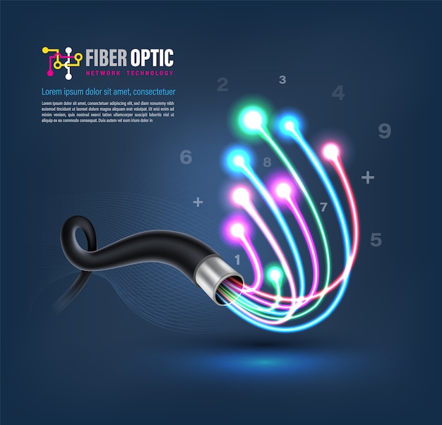 Concept De Connexion De Câble à Fibre Optique