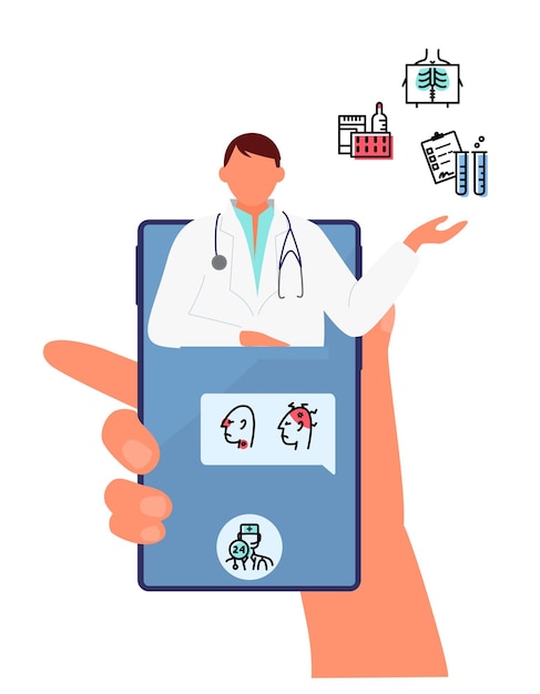 Concept de consultation médicale en ligne
