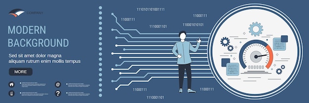 Vecteur le concept de contrôle du trafic au compteur de vitesse sur internet