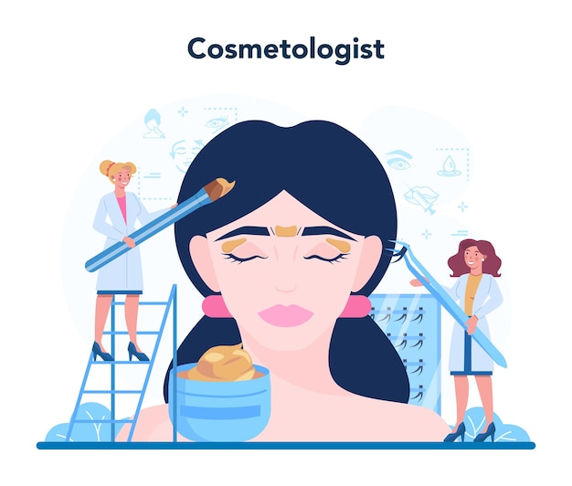 Concept de cosmétologue, soins de la peau et traitement