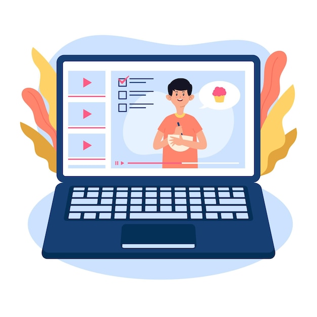 Concept de cours en ligne