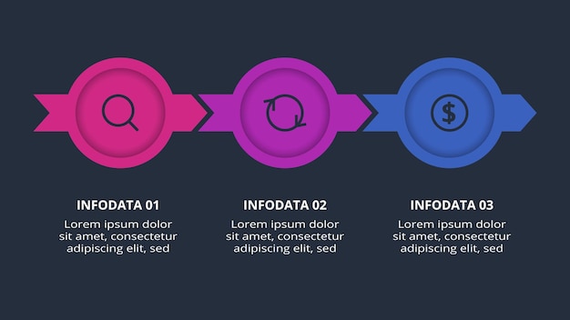 Concept créatif pour infographie avec étapes options pièces ou processus