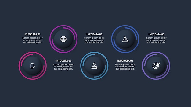 Concept créatif pour infographie avec étapes options pièces ou processus