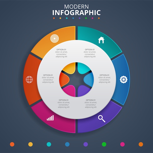 Concept Créatif Pour Infographie. Illustration Vectorielle