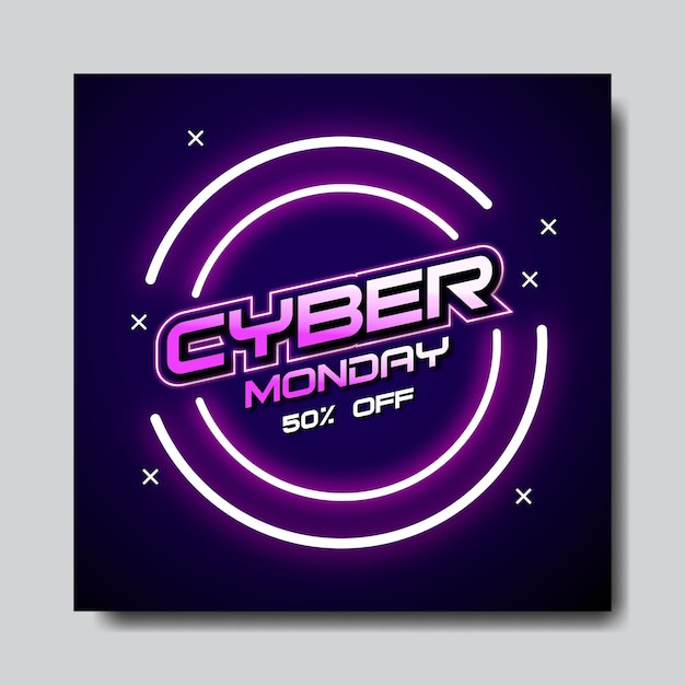 Concept De Cyber Lundi Avec Un Design Plat