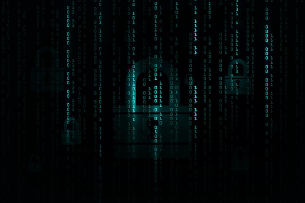 Concept de cybersécurité. Technologie de fond abstrait.