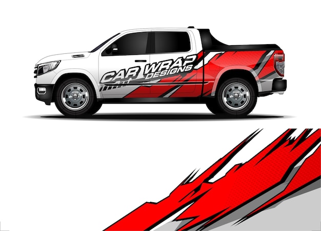 Concept de design d'enveloppe de camion pour la marque d'autocollant en vinyle