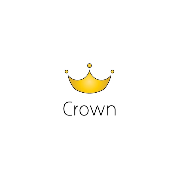 Concept de design graphique du logo de la couronne