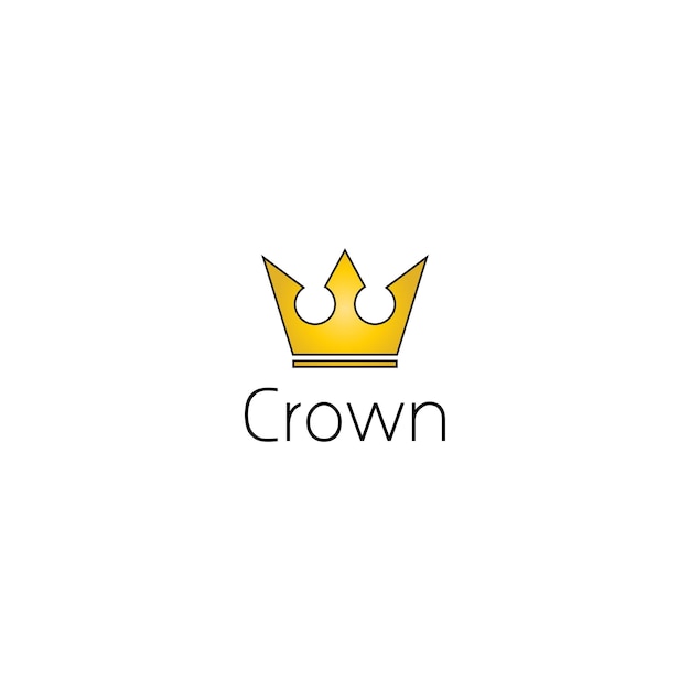 Concept de design graphique du logo de la couronne