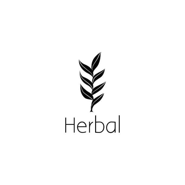 Concept de design graphique de logo à base de plantes