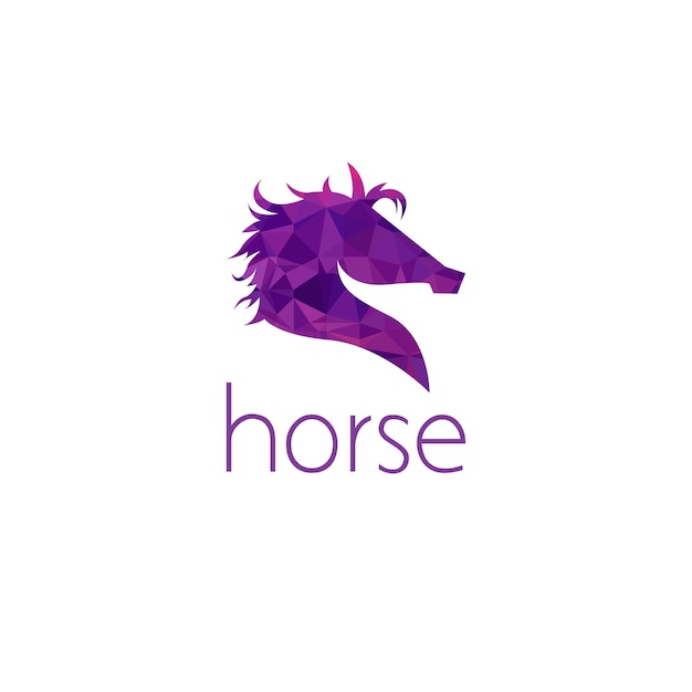 Concept de design graphique de logo de cheval. Élément de cheval modifiable, peut être utilisé comme logo, icône, modèle sur le Web et imprimé