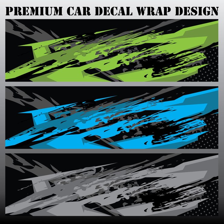 Concept de design graphique de voiture Conceptions de rayures grunge abstraites graphiques pour l'emballage