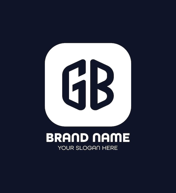 Vecteur concept de design de logo de lettre moderne gb