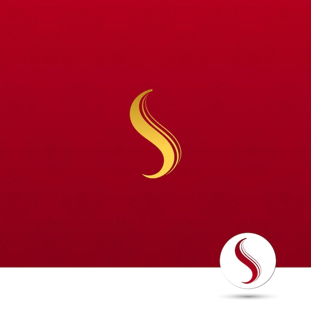 Concept de design de logo de luxe lettre S
