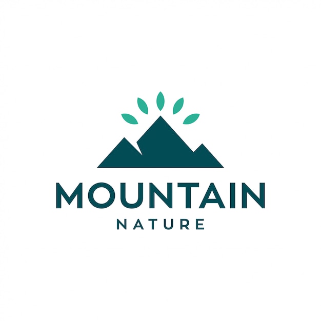 Vecteur concept de design de logo de montagne. logo de la nature universelle.