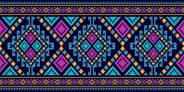 Concept De Design De Motif Ethnique Géométrique Pour Papier Peint Vêtements Batik Et Tissu