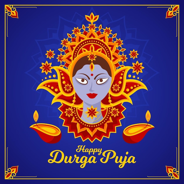 Concept De Design Plat Durga Puja