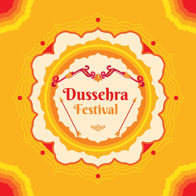 Vecteur concept de design plat dussehra